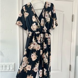 Floral pants romper.